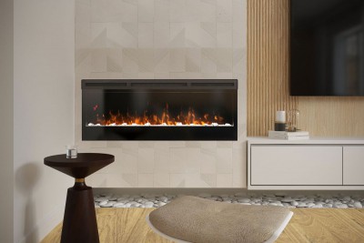 Электрокамин Dimplex Prism BLF5051 в интерьере проекта «Уютный дом в современном стиле» 2020 года, дизайнер Бегишева Анастасия. Вид 1